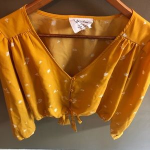Sadie and love front tie blouse size small